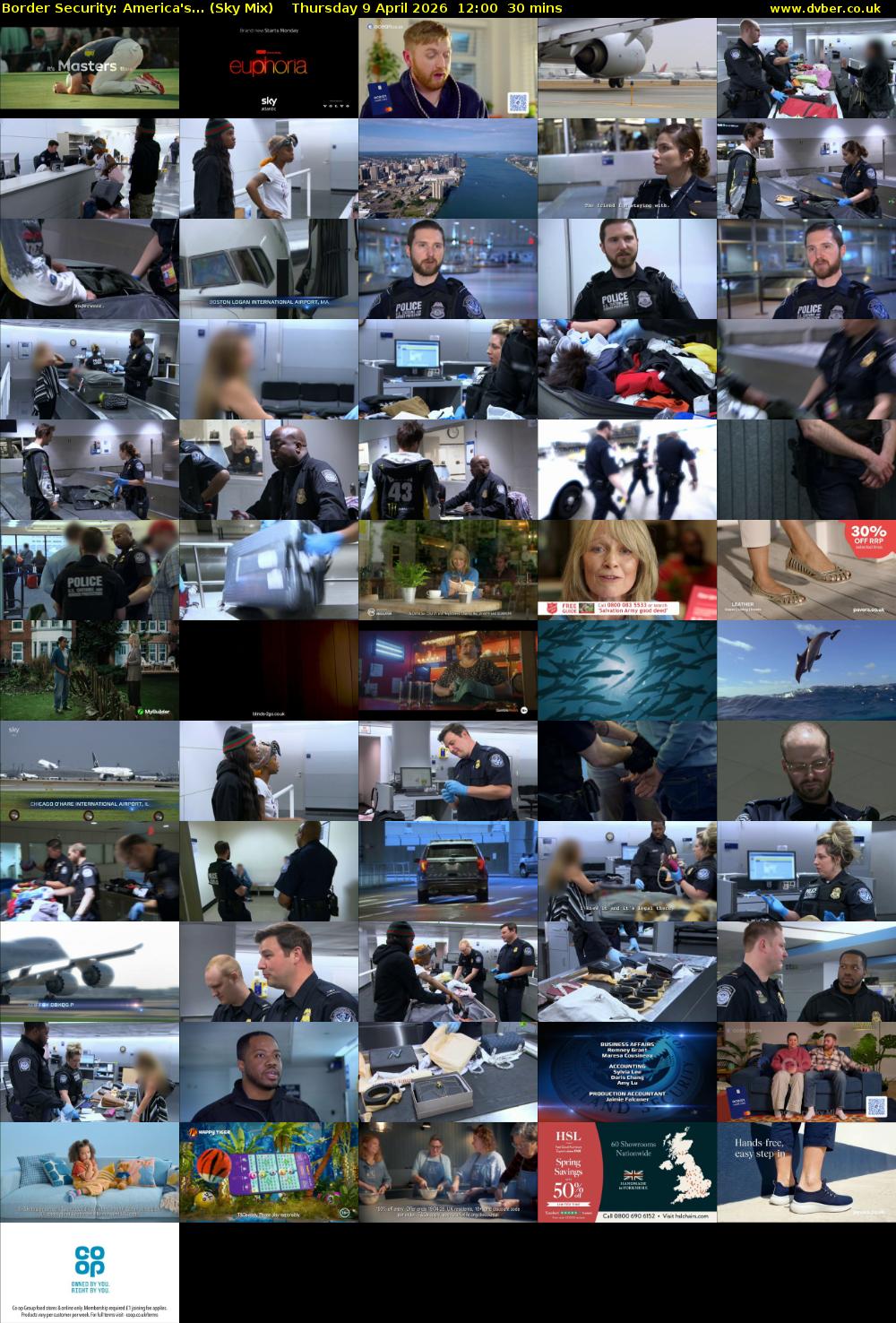 Border Security: America's... (Sky Mix) Thursday 9 April 2026 12:00 - 12:30