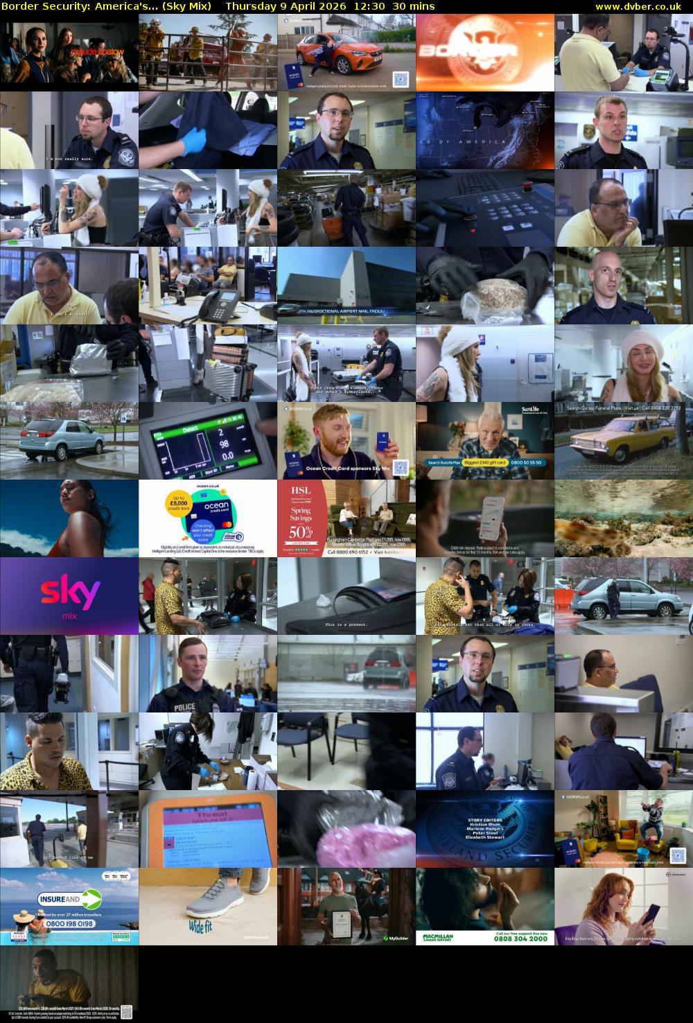 Border Security: America's... (Sky Mix) Thursday 9 April 2026 12:30 - 13:00