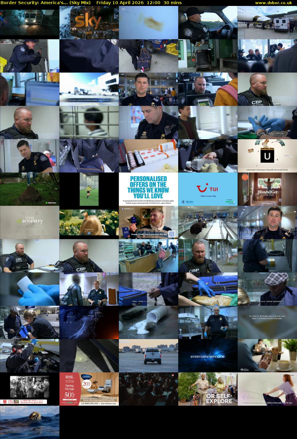 Border Security: America's... (Sky Mix) Friday 10 April 2026 12:00 - 12:30