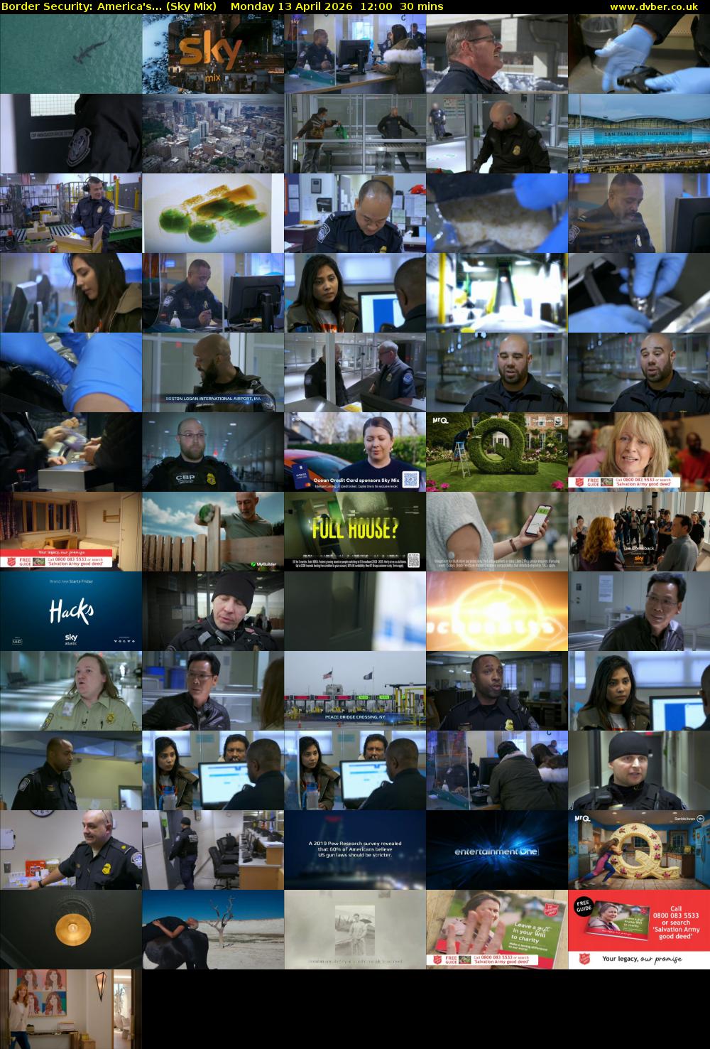Border Security: America's... (Sky Mix) Monday 13 April 2026 12:00 - 12:30