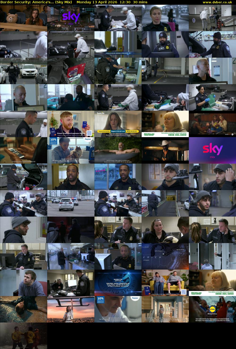 Border Security: America's... (Sky Mix) Monday 13 April 2026 12:30 - 13:00