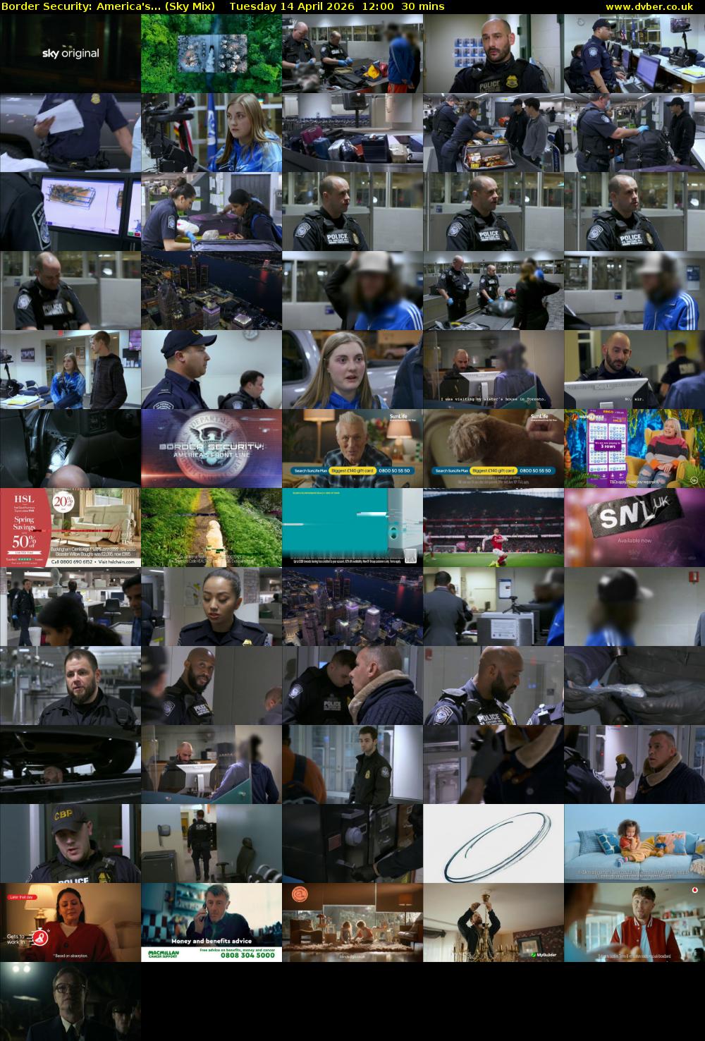 Border Security: America's... (Sky Mix) Tuesday 14 April 2026 12:00 - 12:30