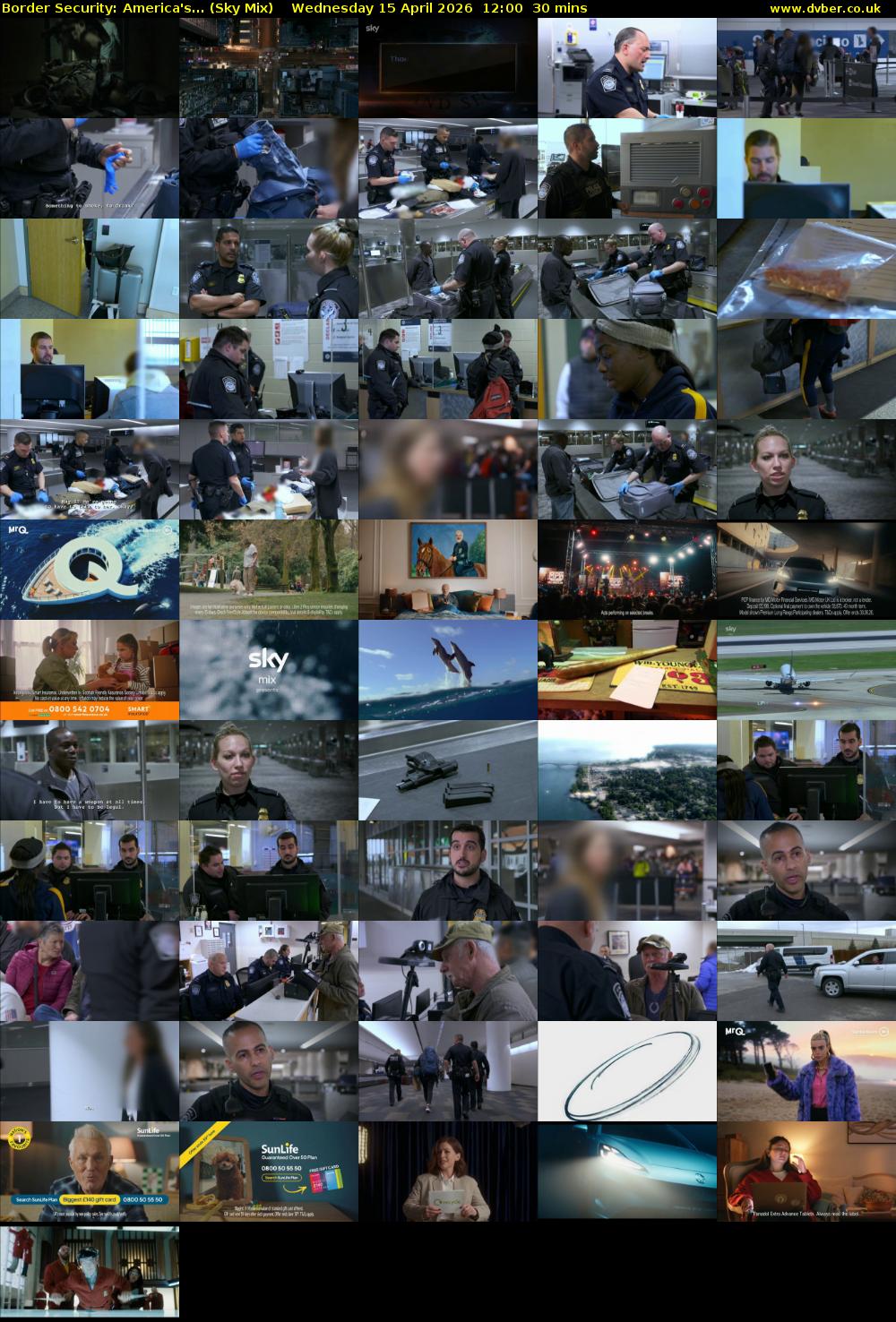 Border Security: America's... (Sky Mix) Wednesday 15 April 2026 12:00 - 12:30