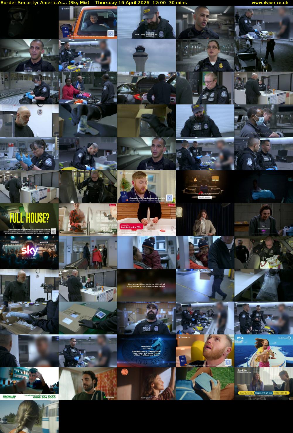 Border Security: America's... (Sky Mix) Thursday 16 April 2026 12:00 - 12:30