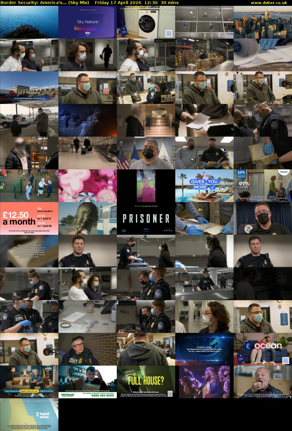 Border Security: America's... (Sky Mix) Friday 17 April 2026 12:30 - 13:00