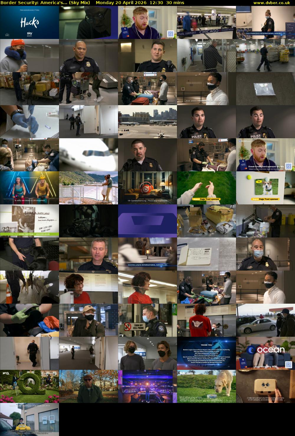 Border Security: America's... (Sky Mix) Monday 20 April 2026 12:30 - 13:00