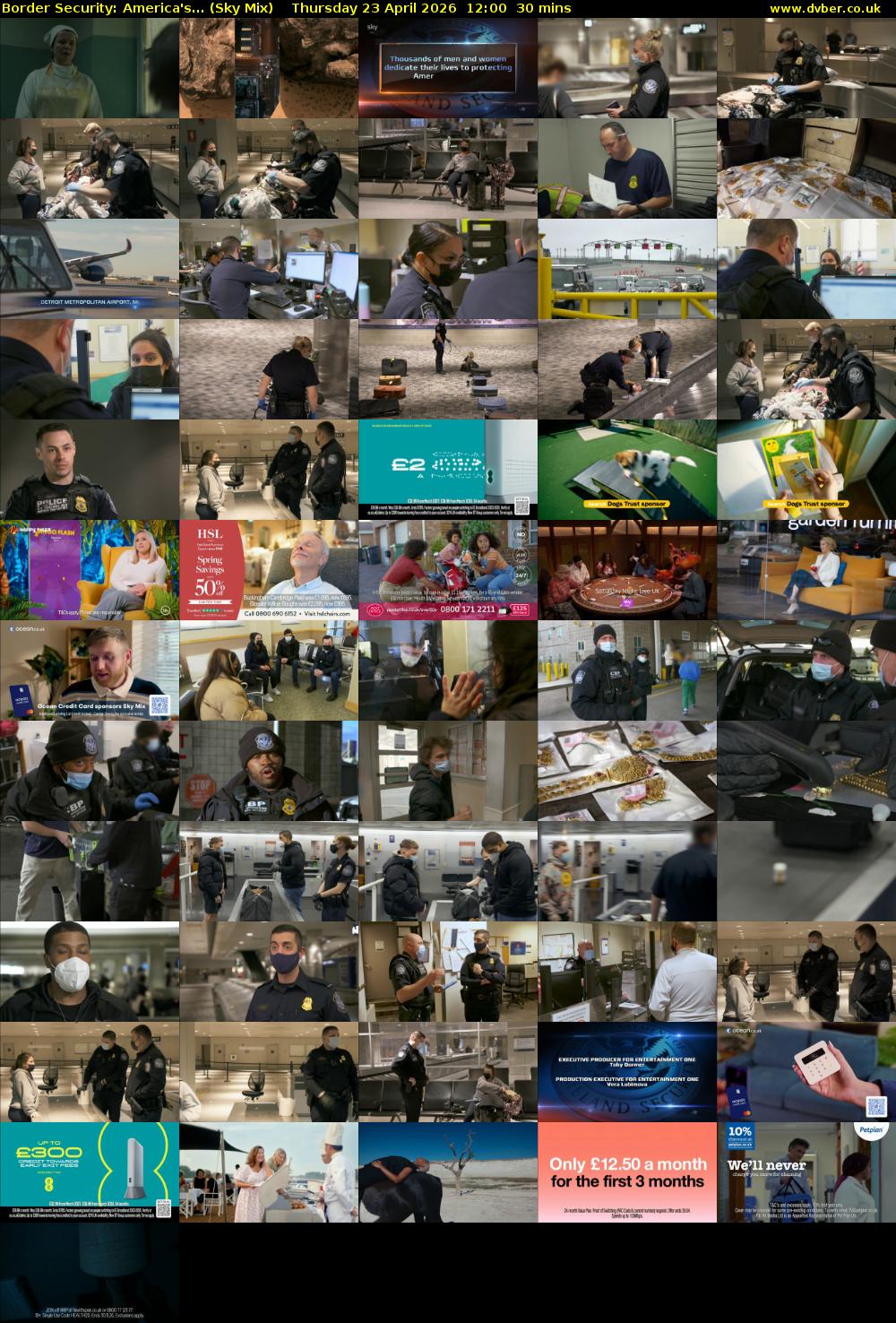 Border Security: America's... (Sky Mix) Thursday 23 April 2026 12:00 - 12:30