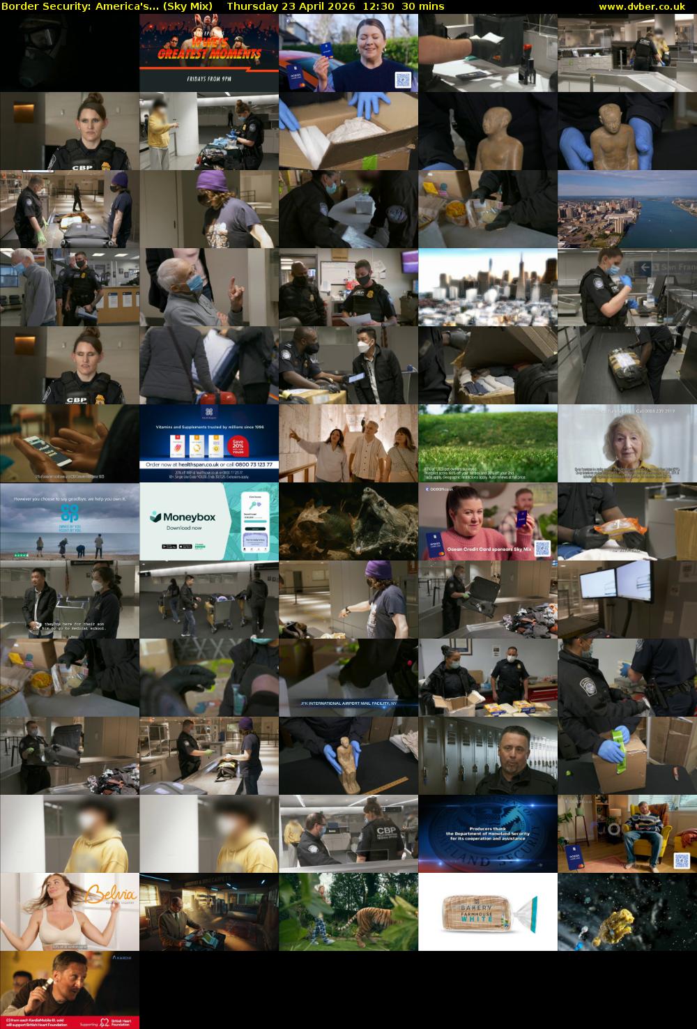 Border Security: America's... (Sky Mix) Thursday 23 April 2026 12:30 - 13:00