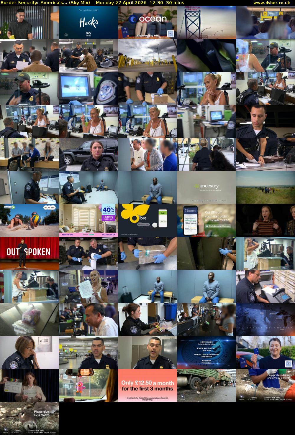 Border Security: America's... (Sky Mix) Monday 27 April 2026 12:30 - 13:00