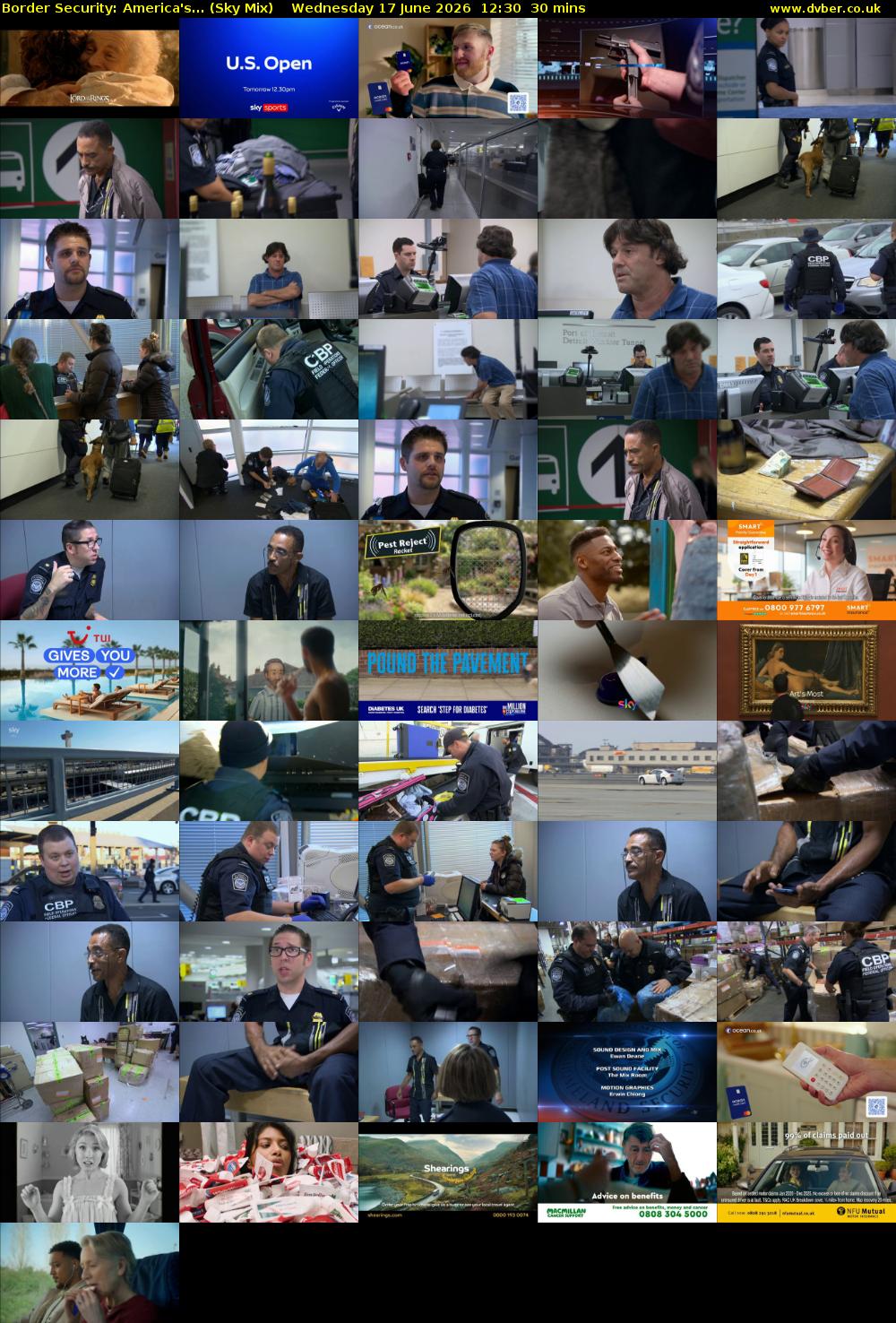 Border Security: America's... (Sky Mix) Wednesday 17 June 2026 12:30 - 13:00