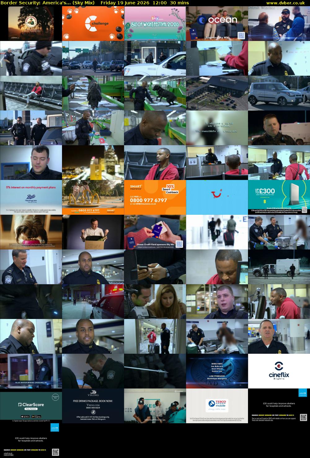 Border Security: America's... (Sky Mix) Friday 19 June 2026 12:00 - 12:30