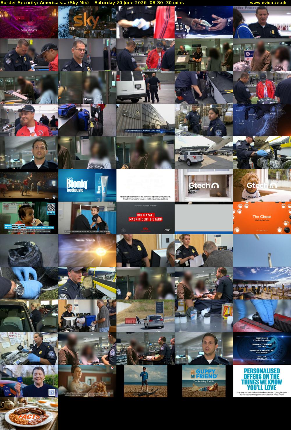 Border Security: America's... (Sky Mix) Saturday 20 June 2026 08:30 - 09:00