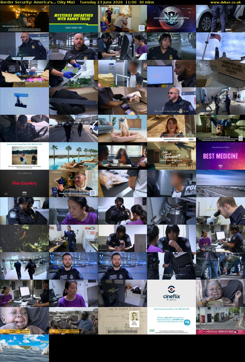 Border Security: America's... (Sky Mix) Tuesday 23 June 2026 11:00 - 11:30