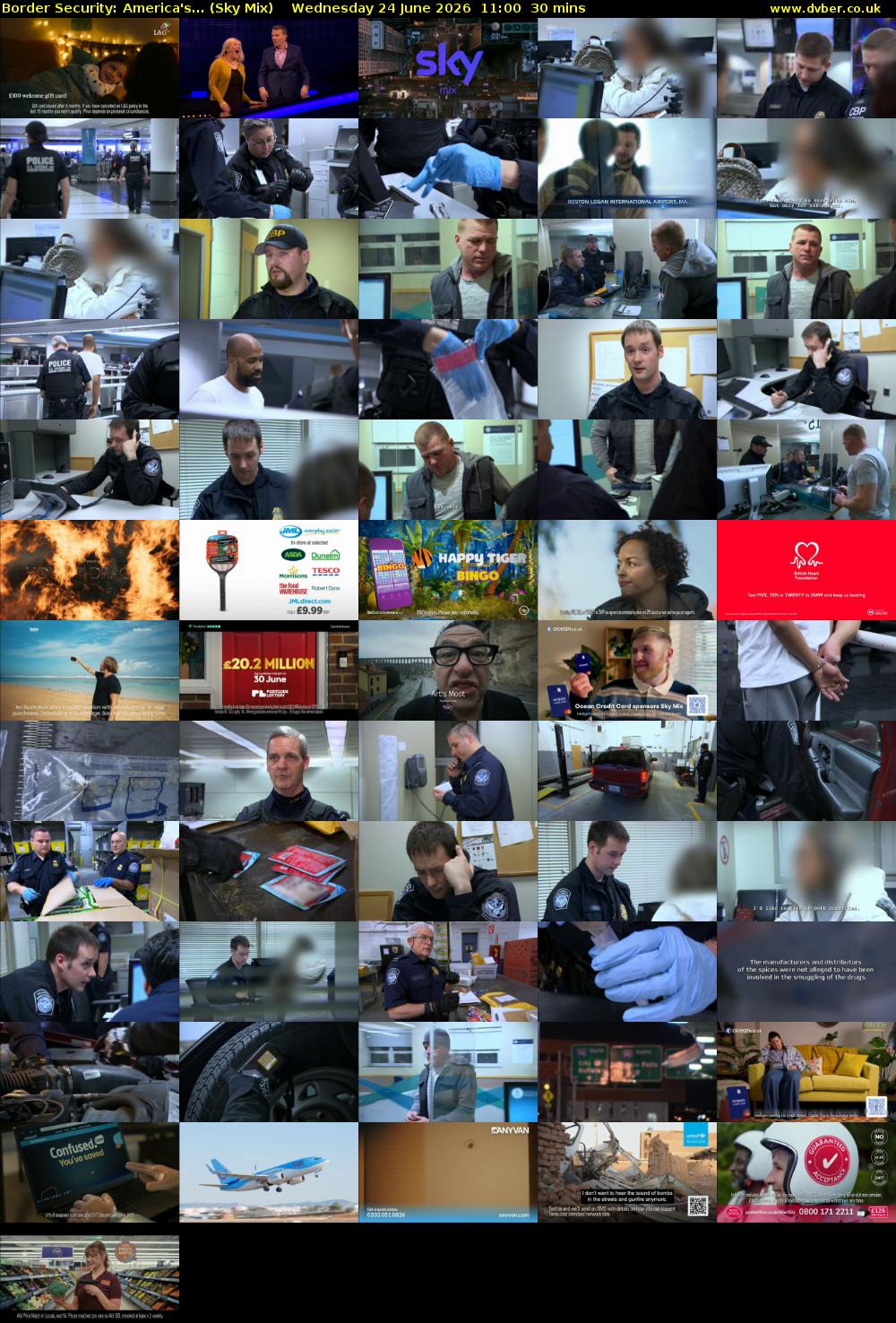 Border Security: America's... (Sky Mix) Wednesday 24 June 2026 11:00 - 11:30