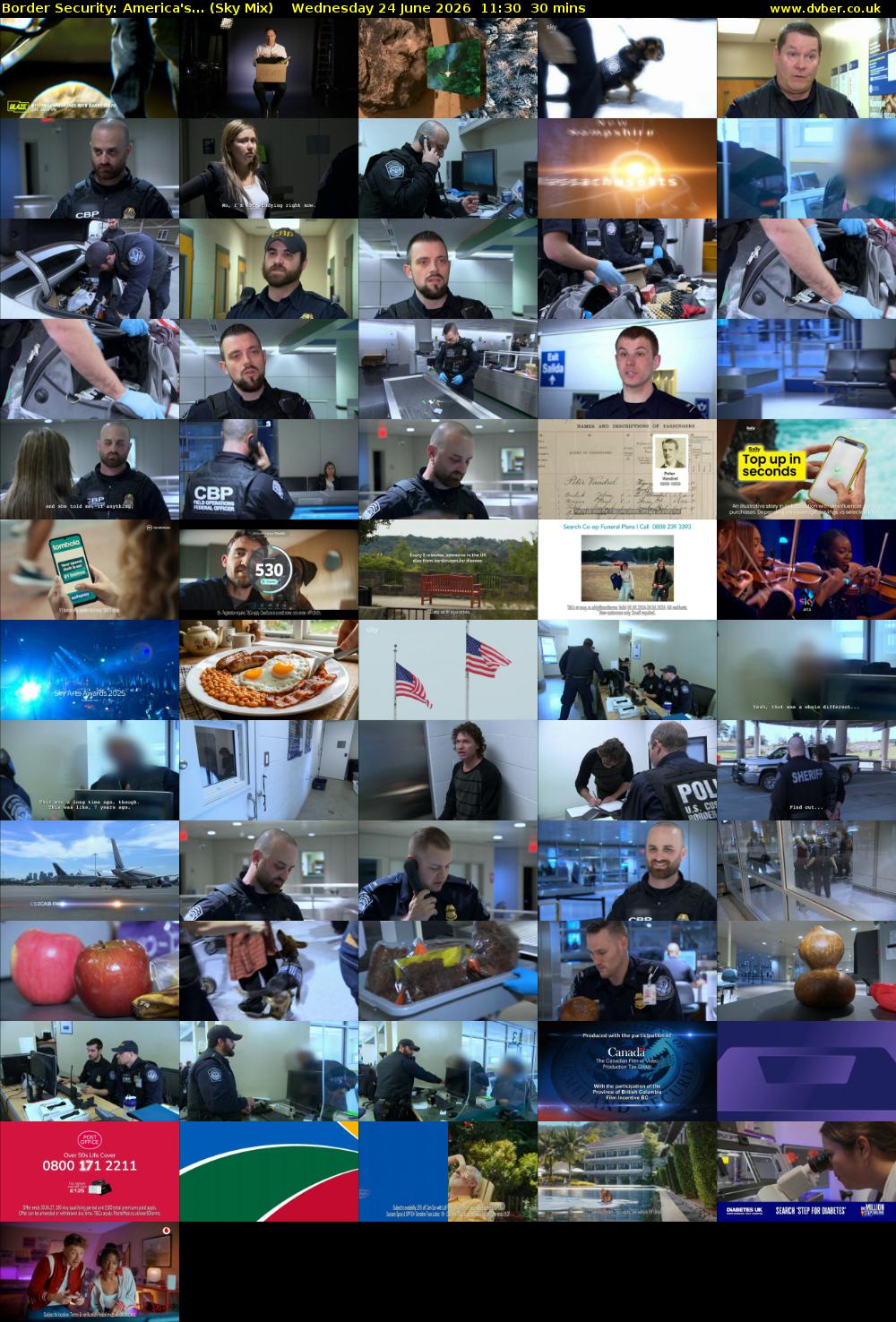 Border Security: America's... (Sky Mix) Wednesday 24 June 2026 11:30 - 12:00