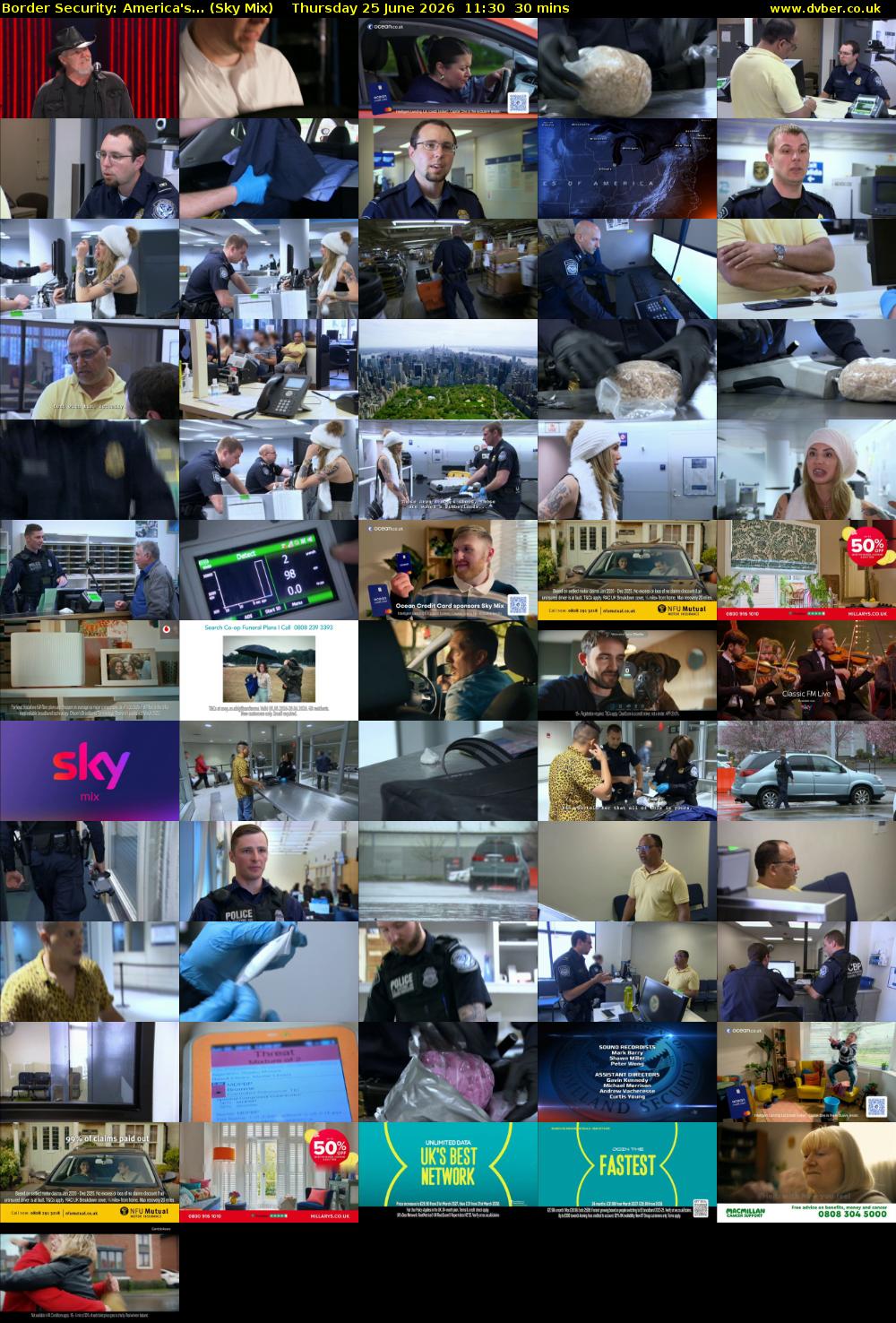 Border Security: America's... (Sky Mix) Thursday 25 June 2026 11:30 - 12:00