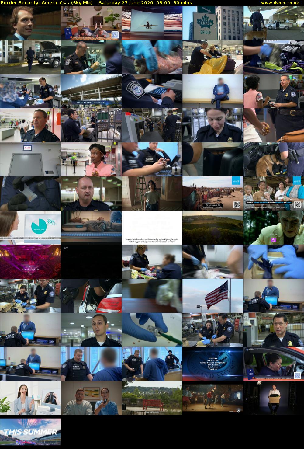 Border Security: America's... (Sky Mix) Saturday 27 June 2026 08:00 - 08:30