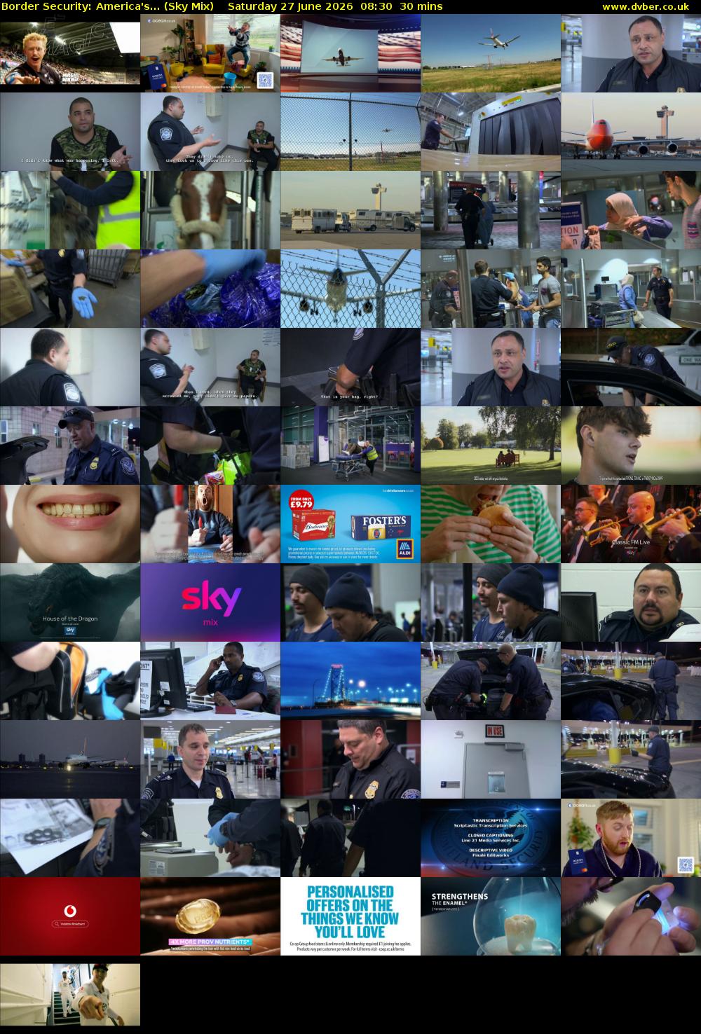 Border Security: America's... (Sky Mix) Saturday 27 June 2026 08:30 - 09:00