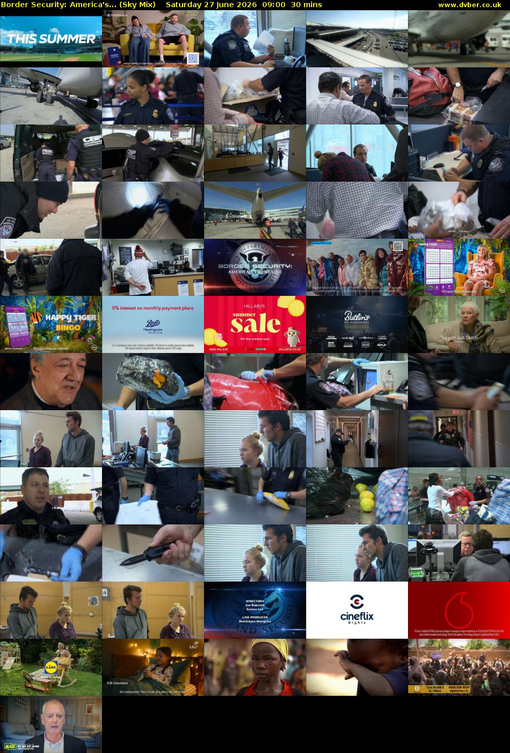 Border Security: America's... (Sky Mix) Saturday 27 June 2026 09:00 - 09:30