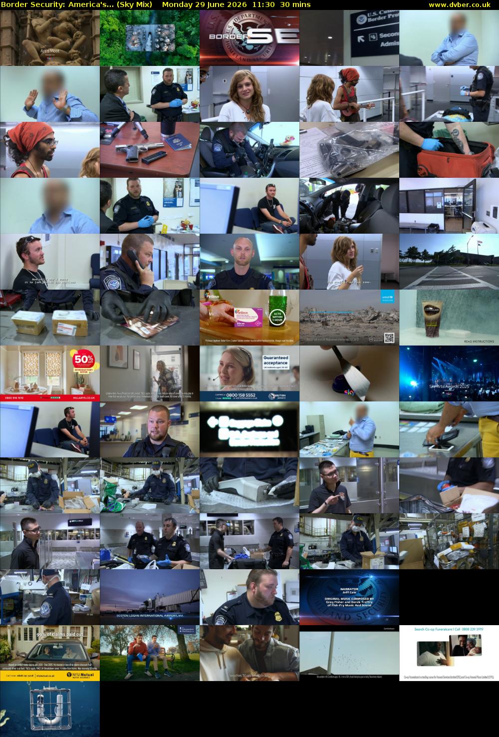 Border Security: America's... (Sky Mix) Monday 29 June 2026 11:30 - 12:00