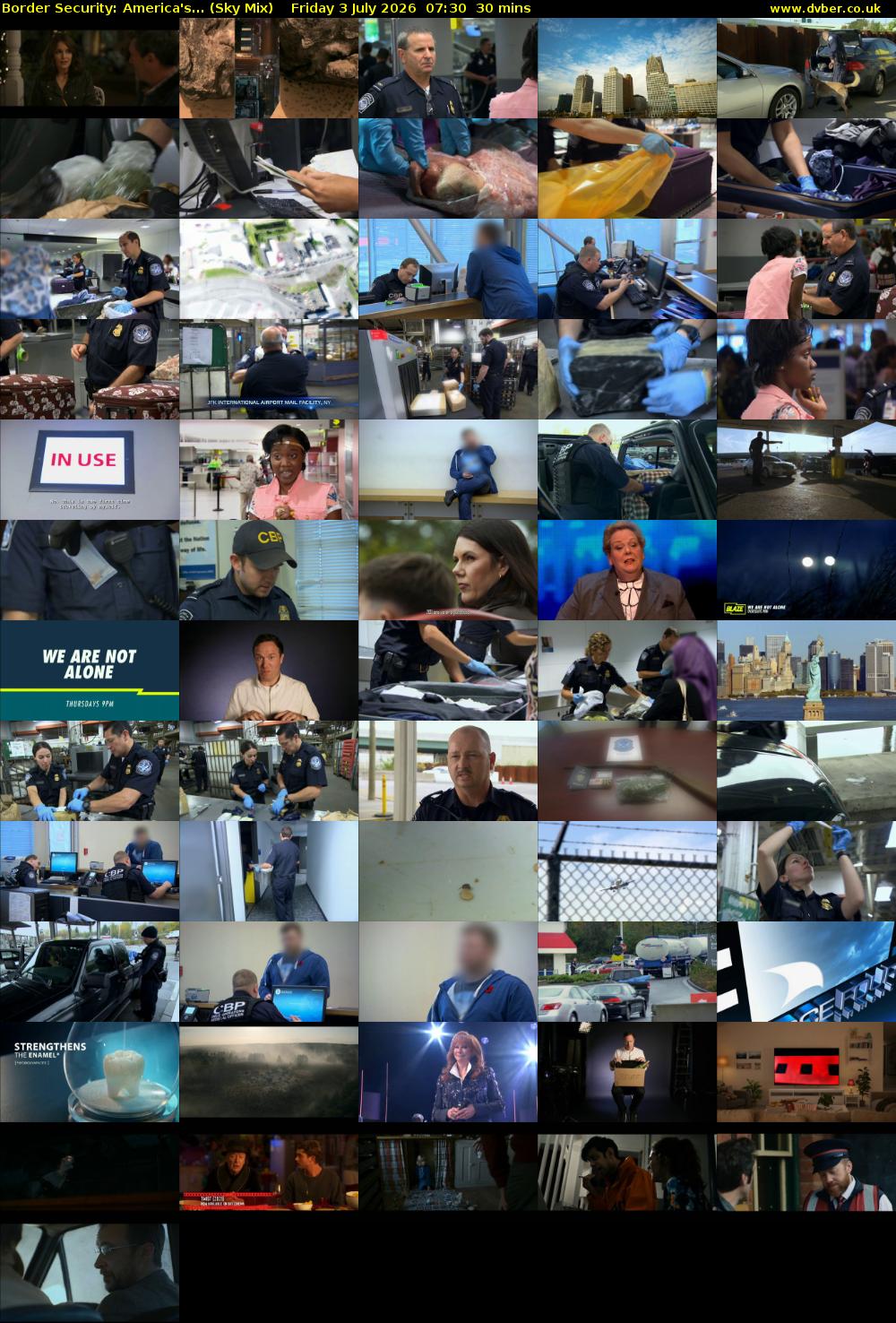 Border Security: America's... (Sky Mix) Friday 3 July 2026 07:30 - 08:00