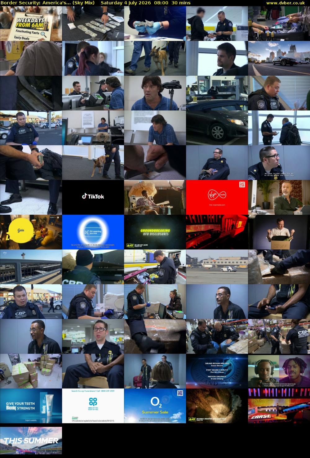 Border Security: America's... (Sky Mix) Saturday 4 July 2026 08:00 - 08:30