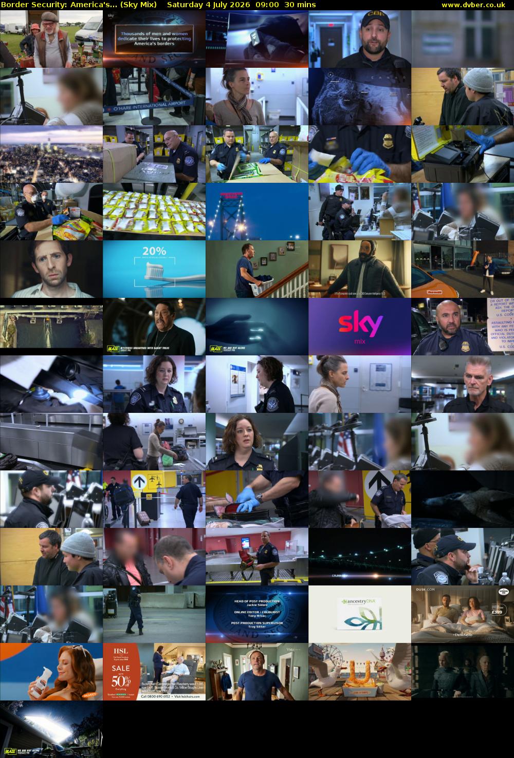 Border Security: America's... (Sky Mix) Saturday 4 July 2026 09:00 - 09:30