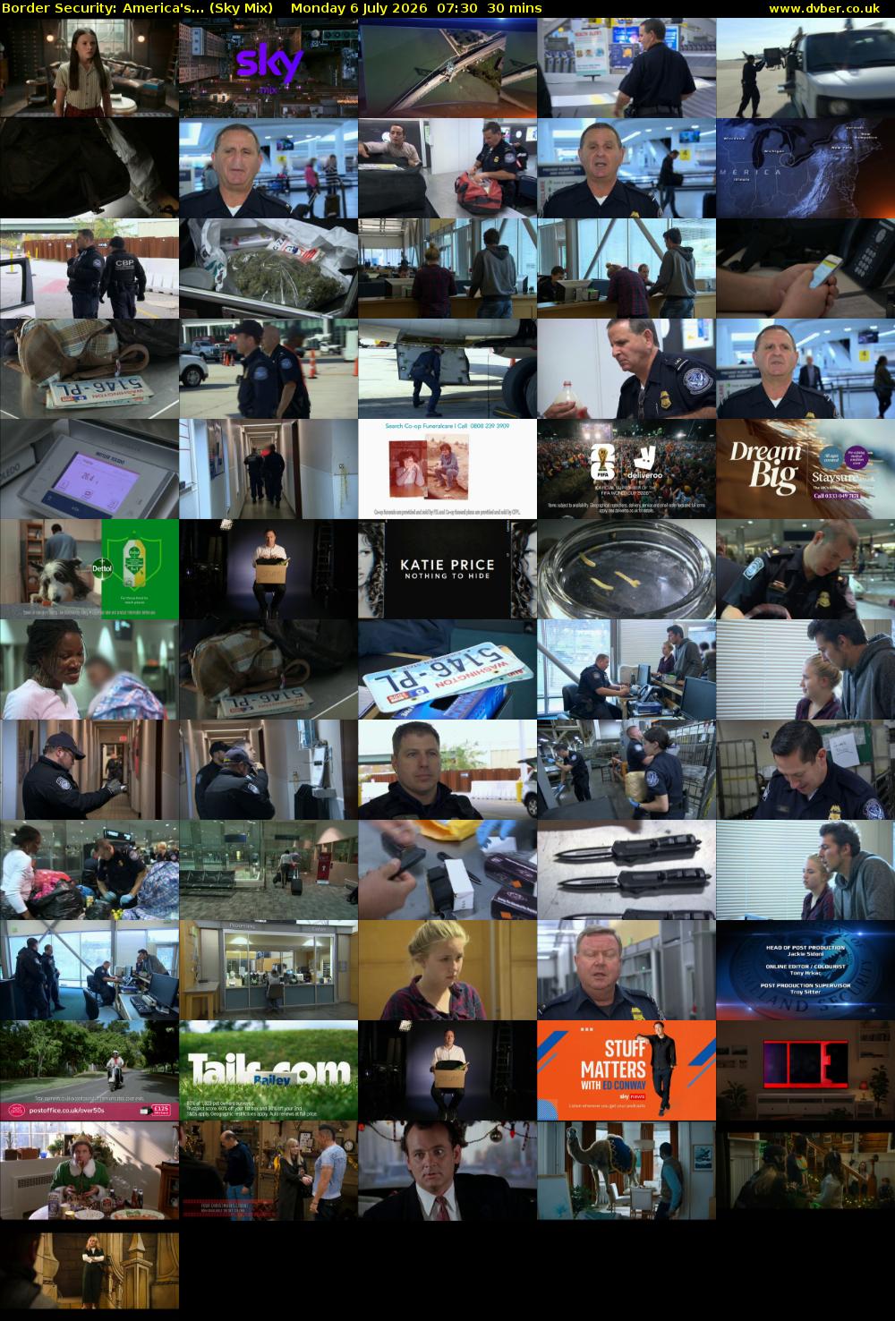 Border Security: America's... (Sky Mix) Monday 6 July 2026 07:30 - 08:00