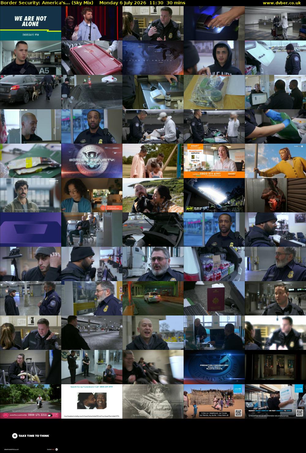 Border Security: America's... (Sky Mix) Monday 6 July 2026 11:30 - 12:00
