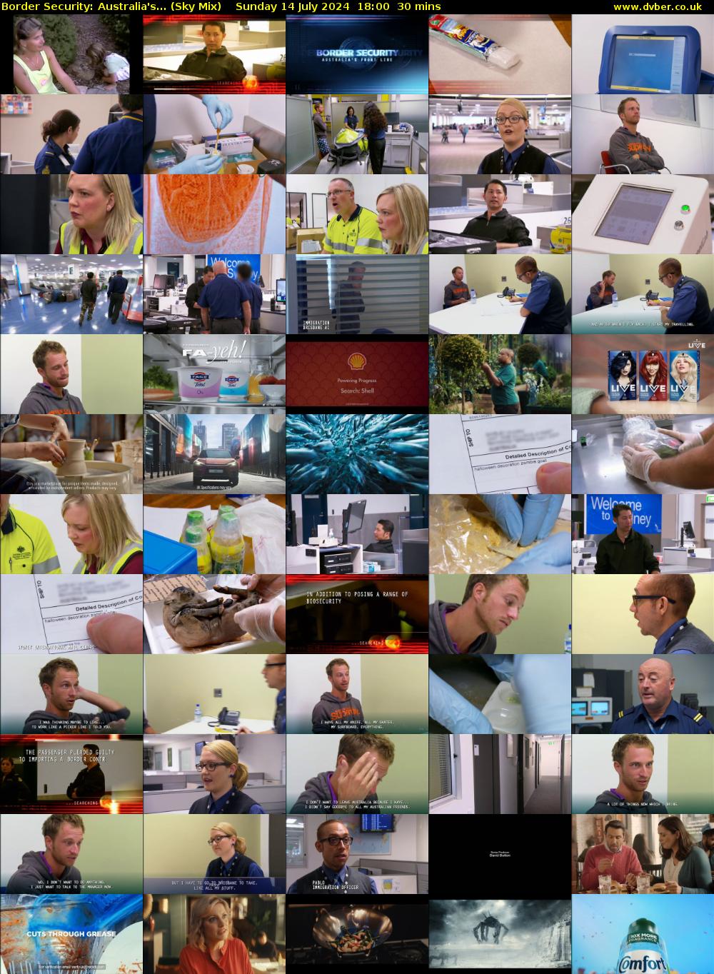 Border Security: Australia's... (Sky Mix) Sunday 14 July 2024 18:00 - 18:30