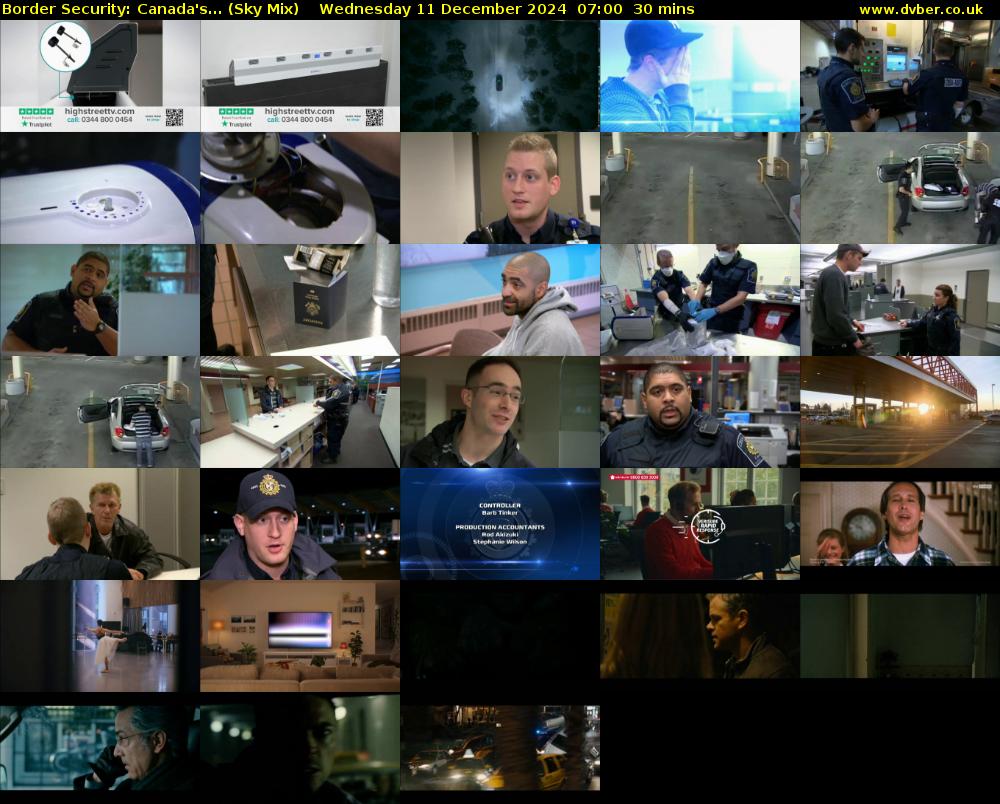 Border Security: Canada's... (Sky Mix) Wednesday 11 December 2024 07:00 - 07:30