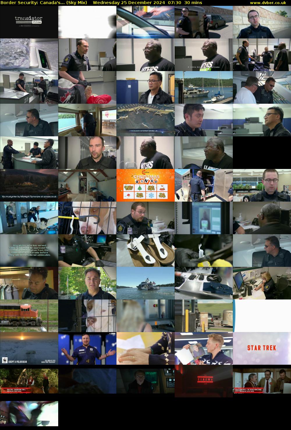 Border Security: Canada's... (Sky Mix) Wednesday 25 December 2024 07:30 - 08:00