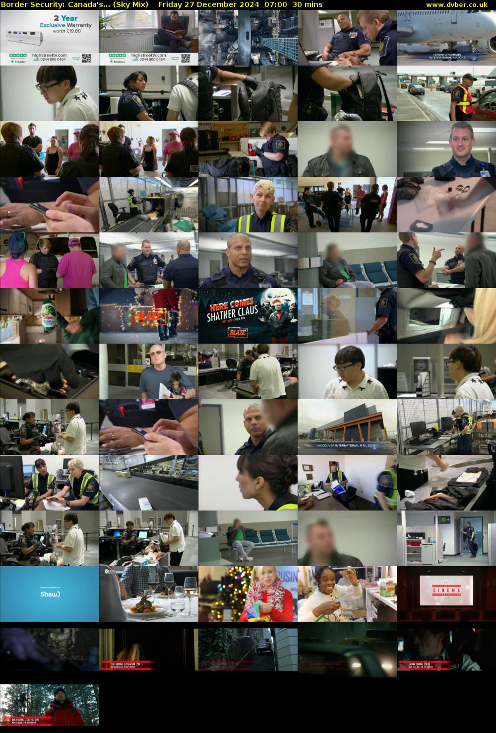 Border Security: Canada's... (Sky Mix) Friday 27 December 2024 07:00 - 07:30