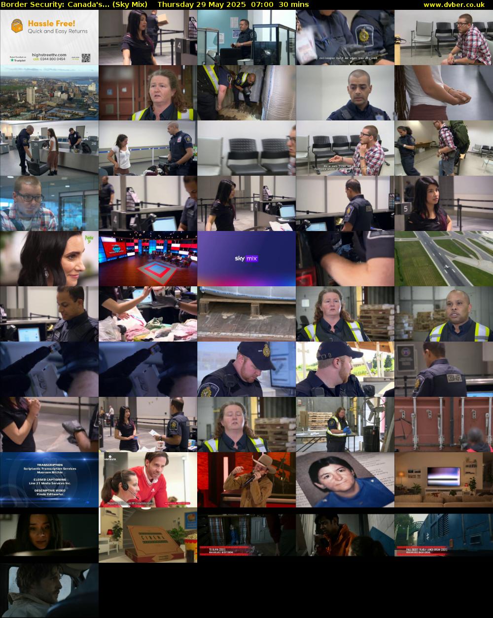 Border Security: Canada's... (Sky Mix) Thursday 29 May 2025 07:00 - 07:30