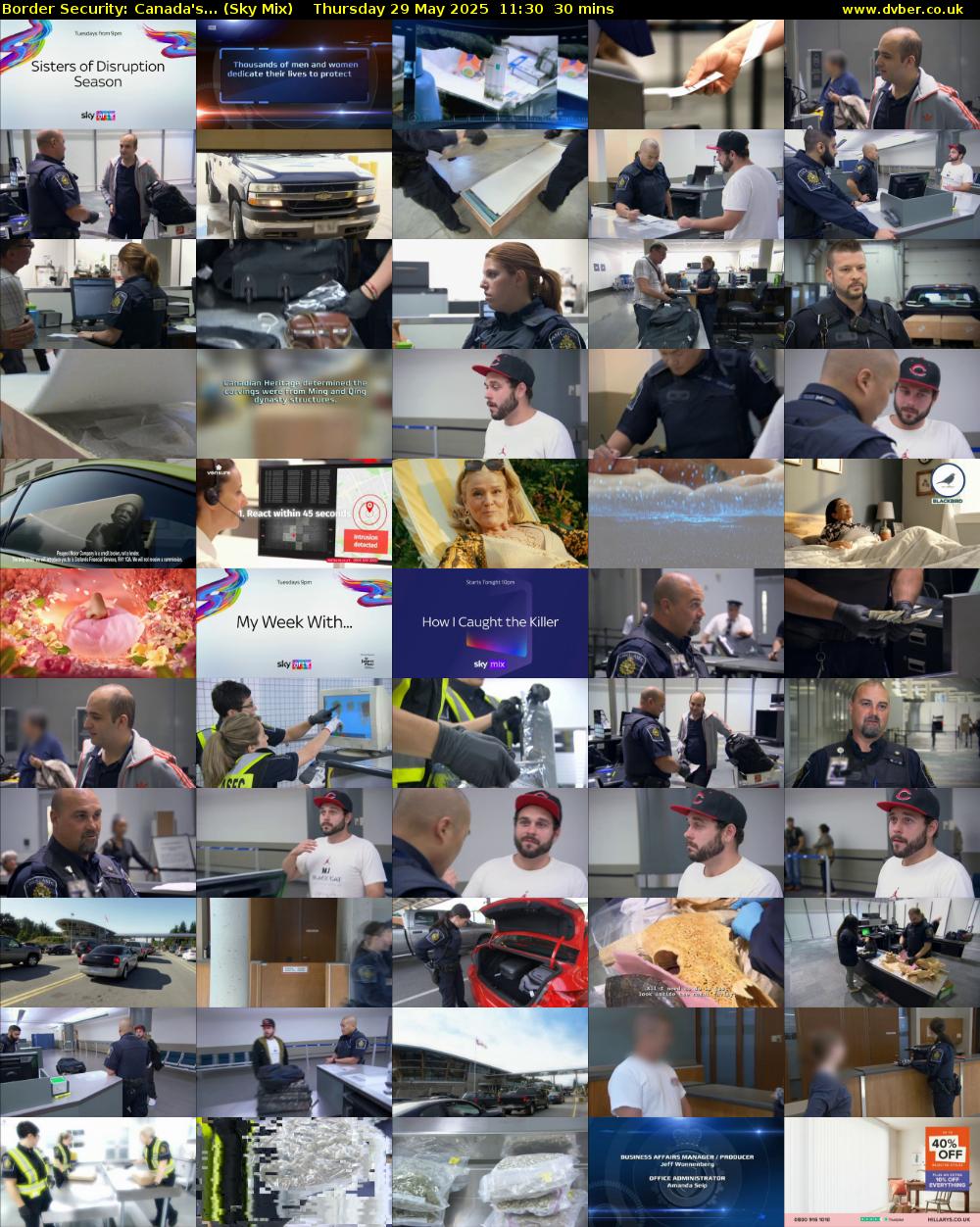 Border Security: Canada's... (Sky Mix) Thursday 29 May 2025 11:30 - 12:00