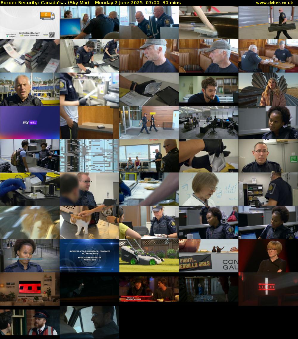 Border Security: Canada's... (Sky Mix) Monday 2 June 2025 07:00 - 07:30
