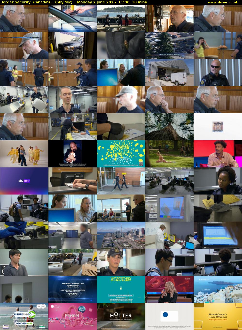 Border Security: Canada's... (Sky Mix) Monday 2 June 2025 11:00 - 11:30