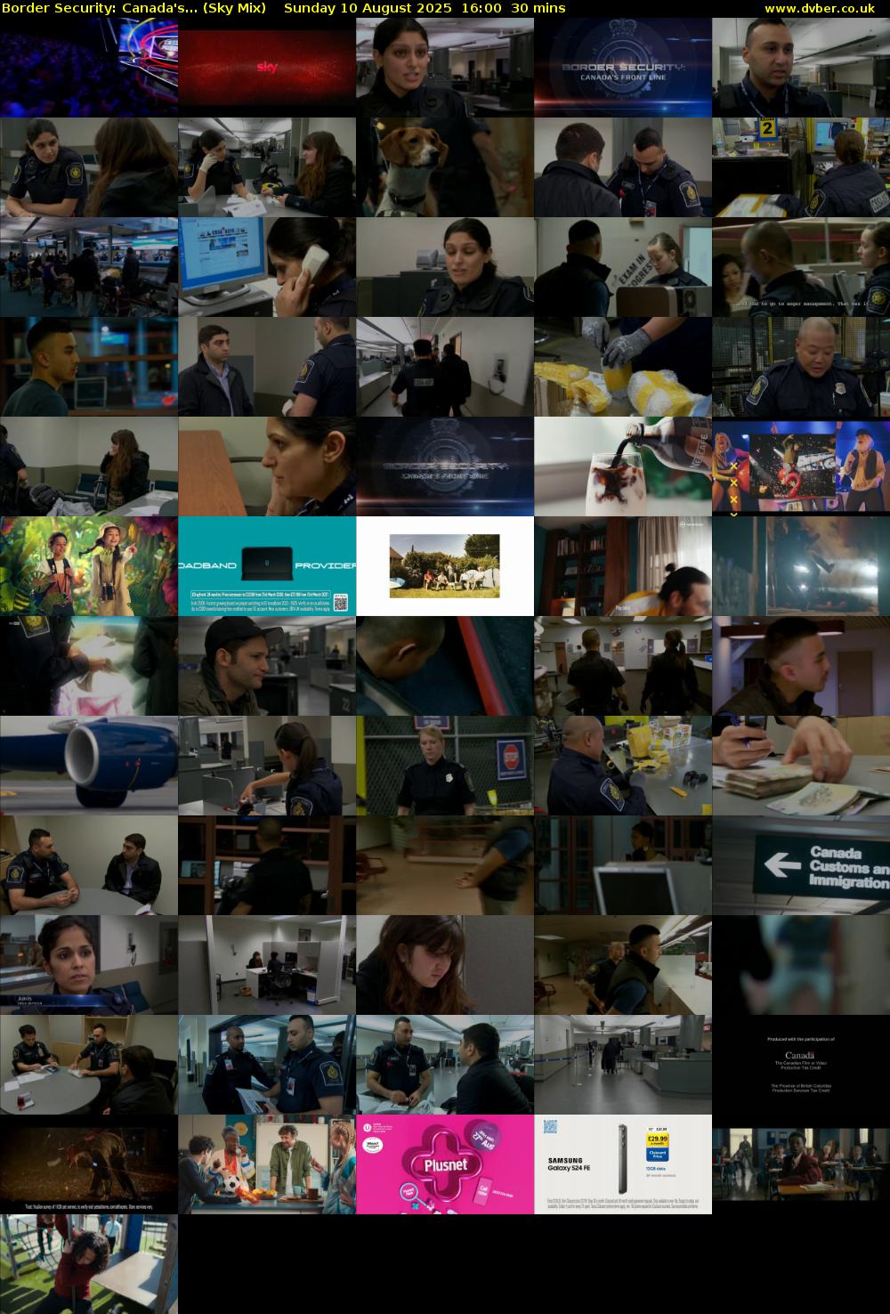 Border Security: Canada's... (Sky Mix) Sunday 10 August 2025 16:00 - 16:30
