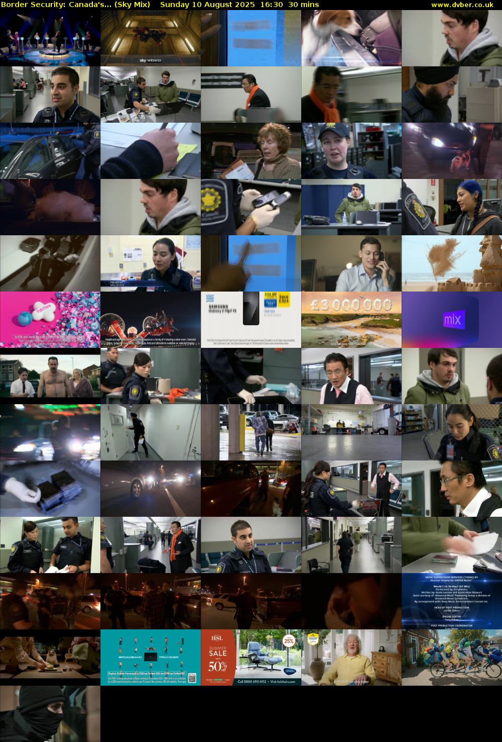Border Security: Canada's... (Sky Mix) Sunday 10 August 2025 16:30 - 17:00