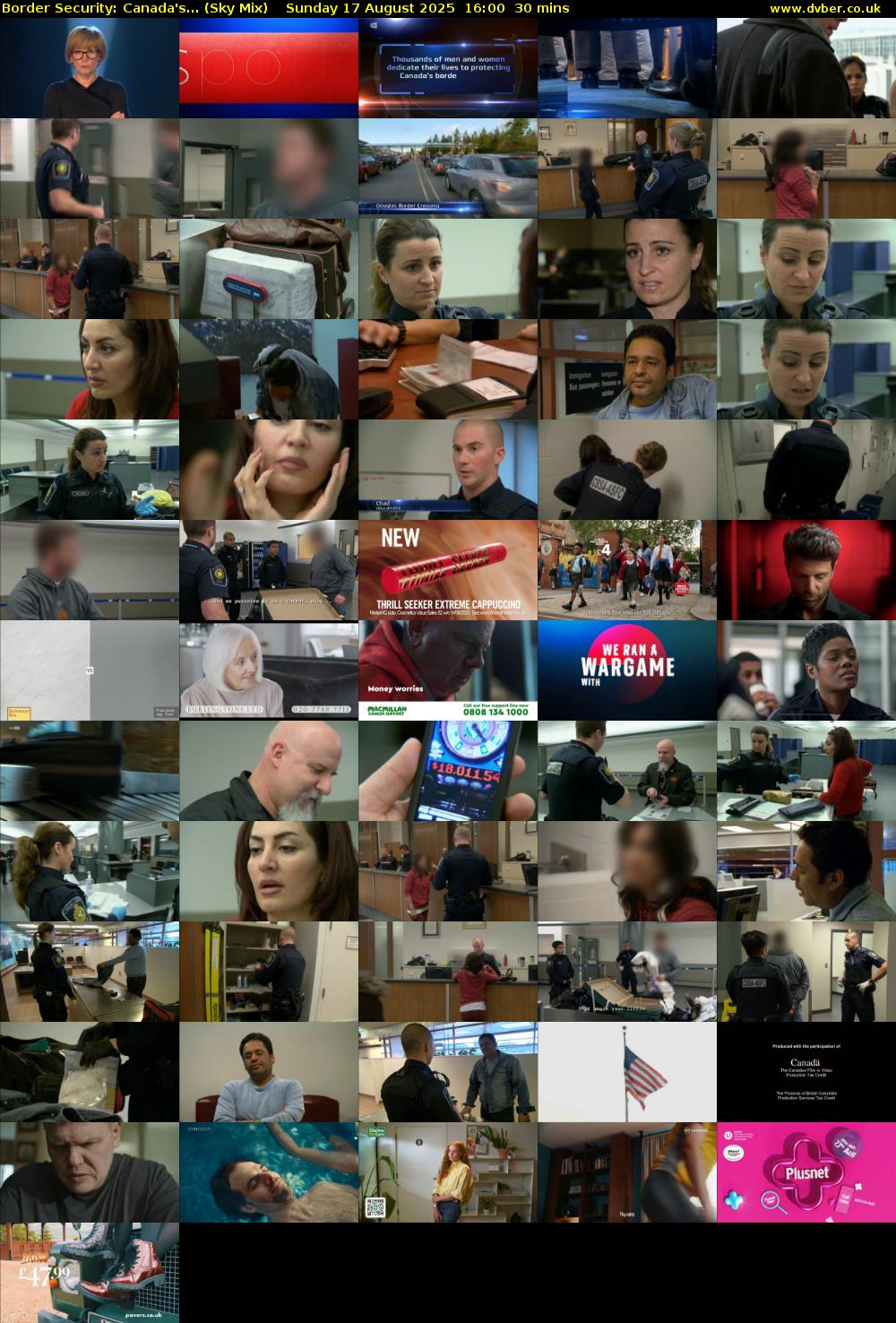 Border Security: Canada's... (Sky Mix) Sunday 17 August 2025 16:00 - 16:30