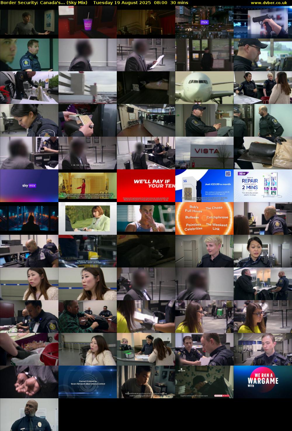Border Security: Canada's... (Sky Mix) Tuesday 19 August 2025 08:00 - 08:30
