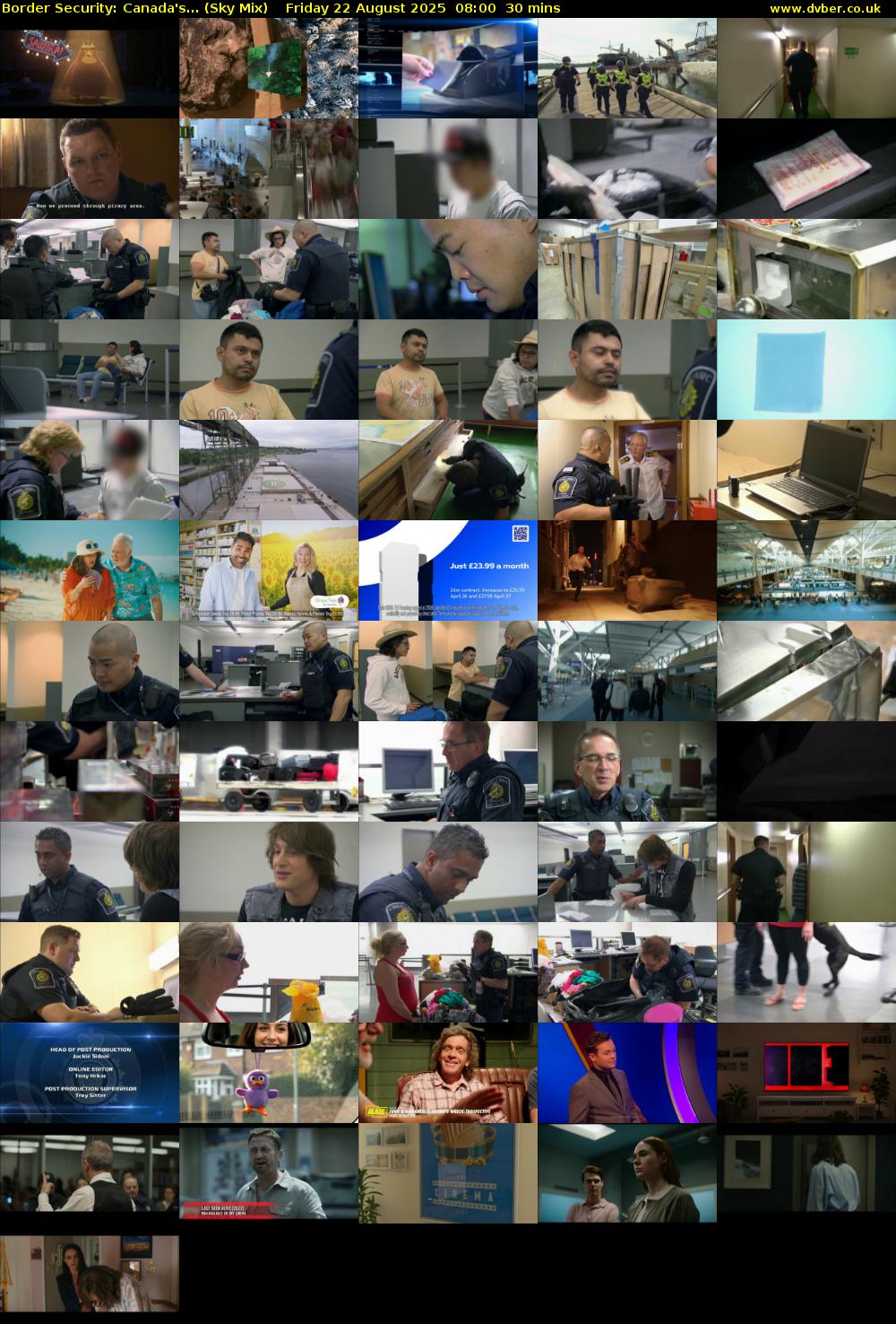 Border Security: Canada's... (Sky Mix) Friday 22 August 2025 08:00 - 08:30