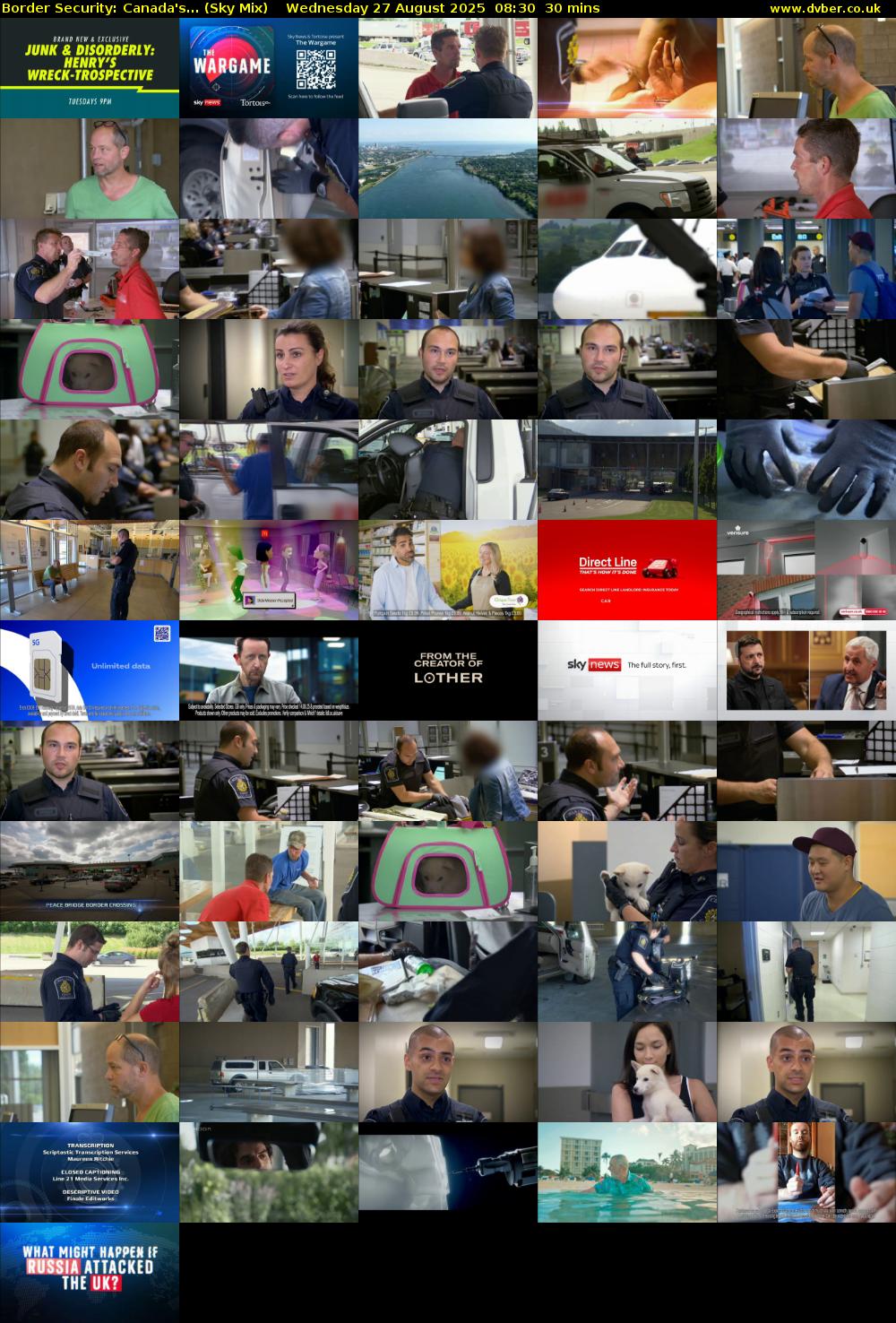 Border Security: Canada's... (Sky Mix) Wednesday 27 August 2025 08:30 - 09:00