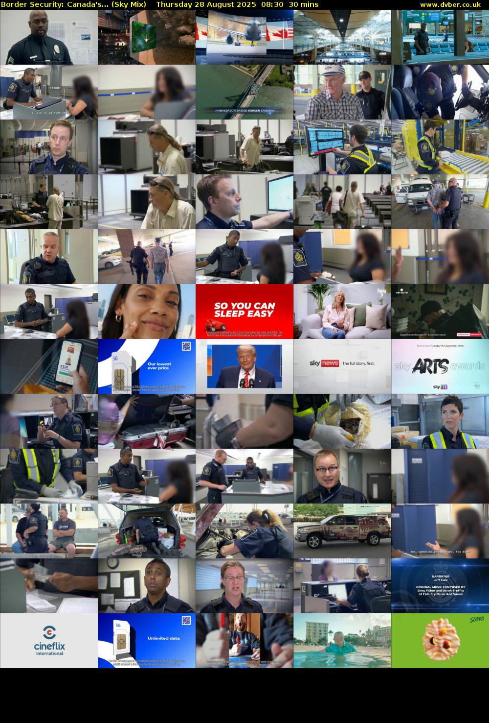Border Security: Canada's... (Sky Mix) Thursday 28 August 2025 08:30 - 09:00