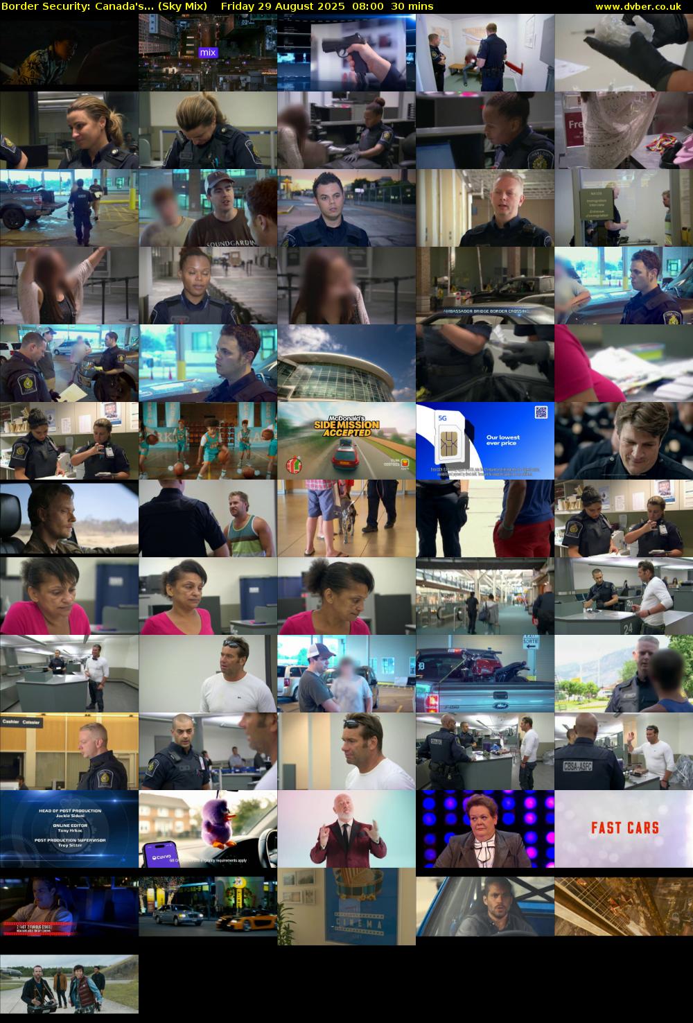 Border Security: Canada's... (Sky Mix) Friday 29 August 2025 08:00 - 08:30