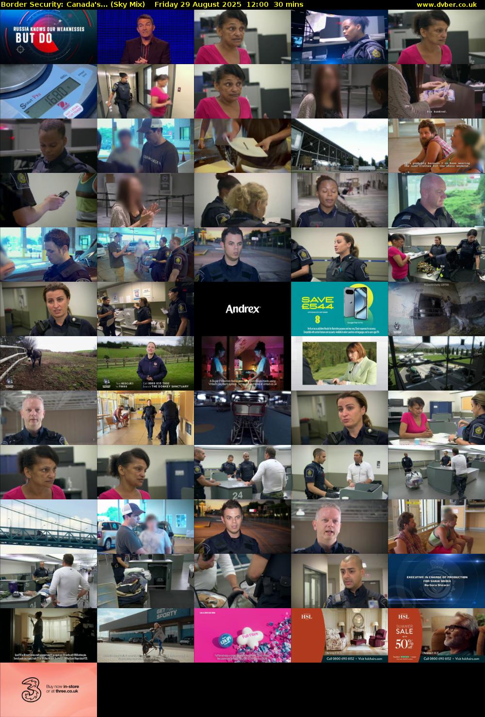 Border Security: Canada's... (Sky Mix) Friday 29 August 2025 12:00 - 12:30
