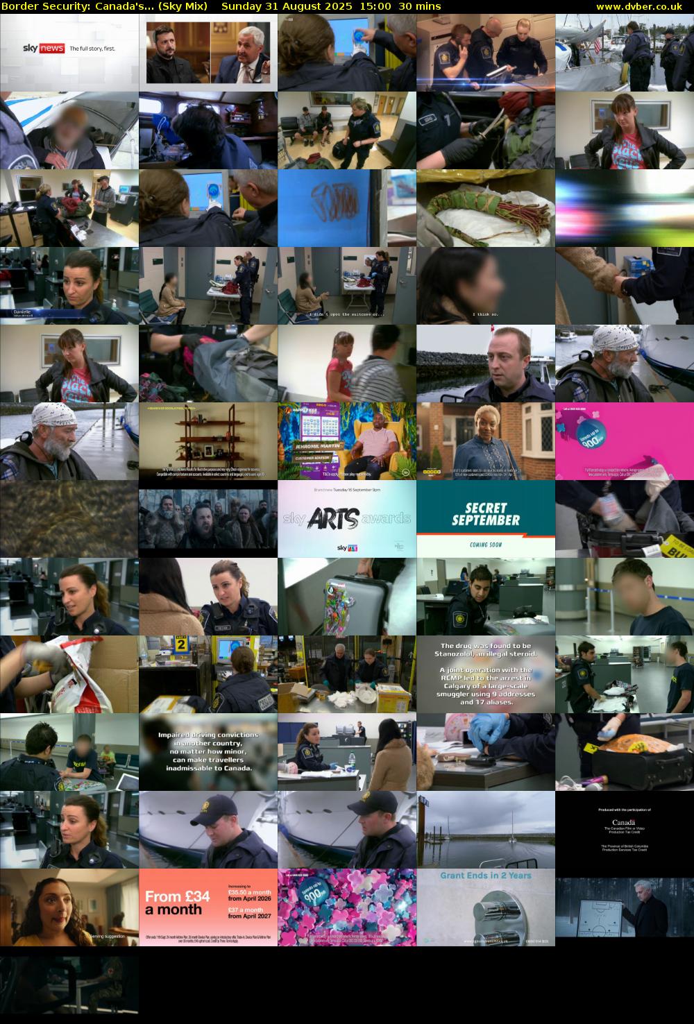 Border Security: Canada's... (Sky Mix) Sunday 31 August 2025 15:00 - 15:30