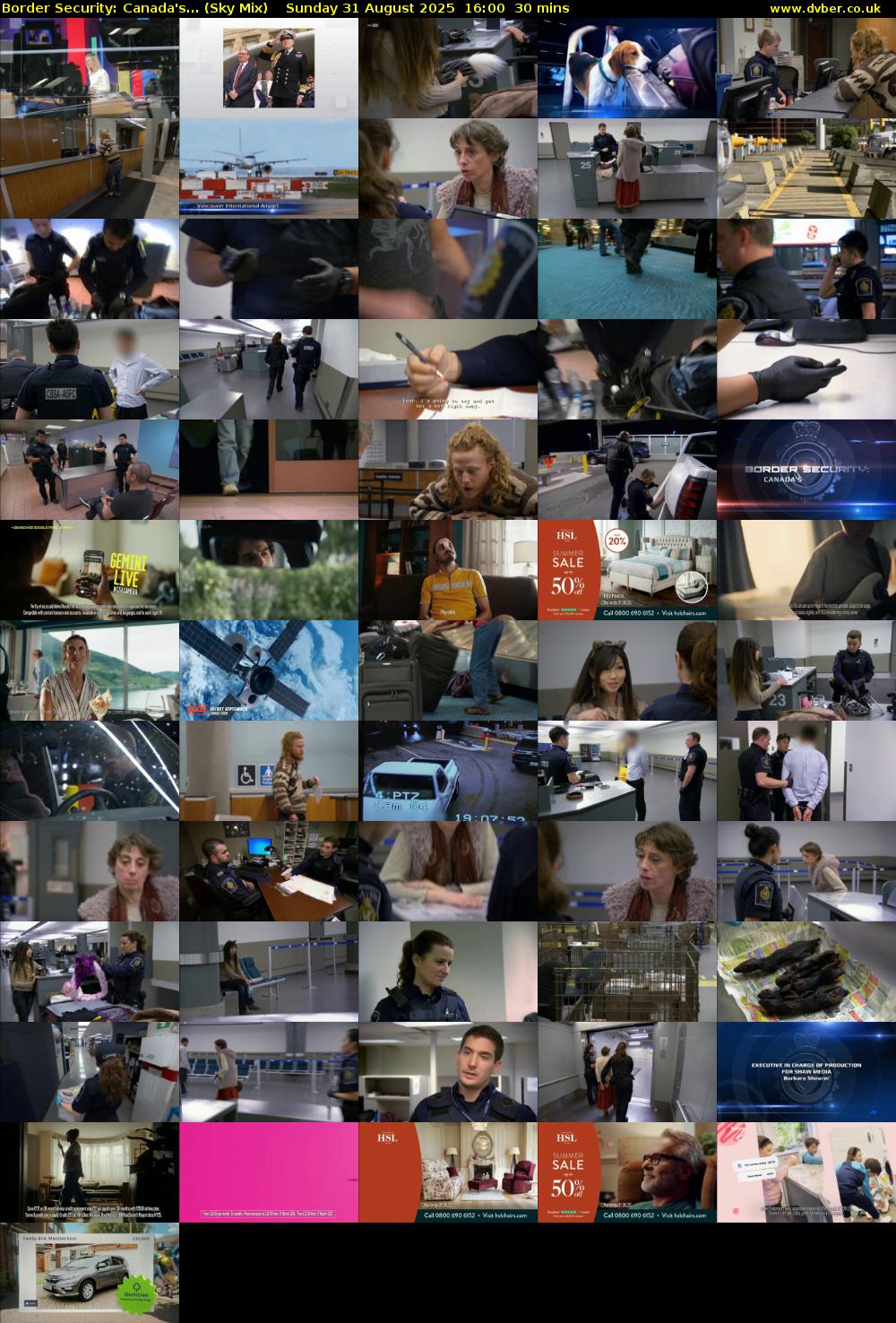 Border Security: Canada's... (Sky Mix) Sunday 31 August 2025 16:00 - 16:30
