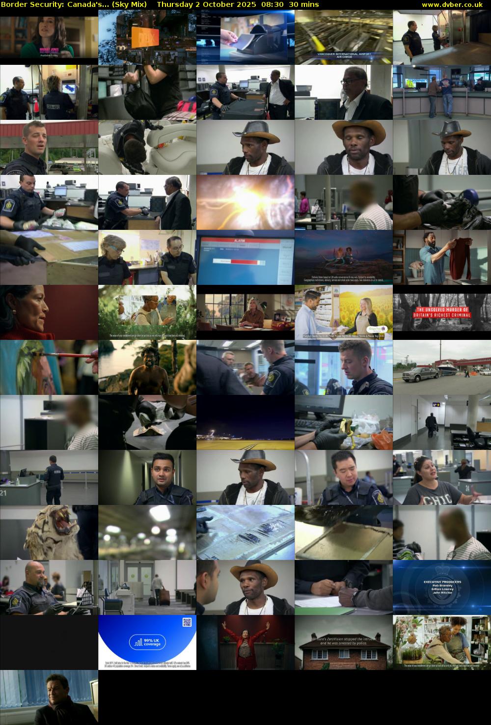 Border Security: Canada's... (Sky Mix) Thursday 2 October 2025 08:30 - 09:00