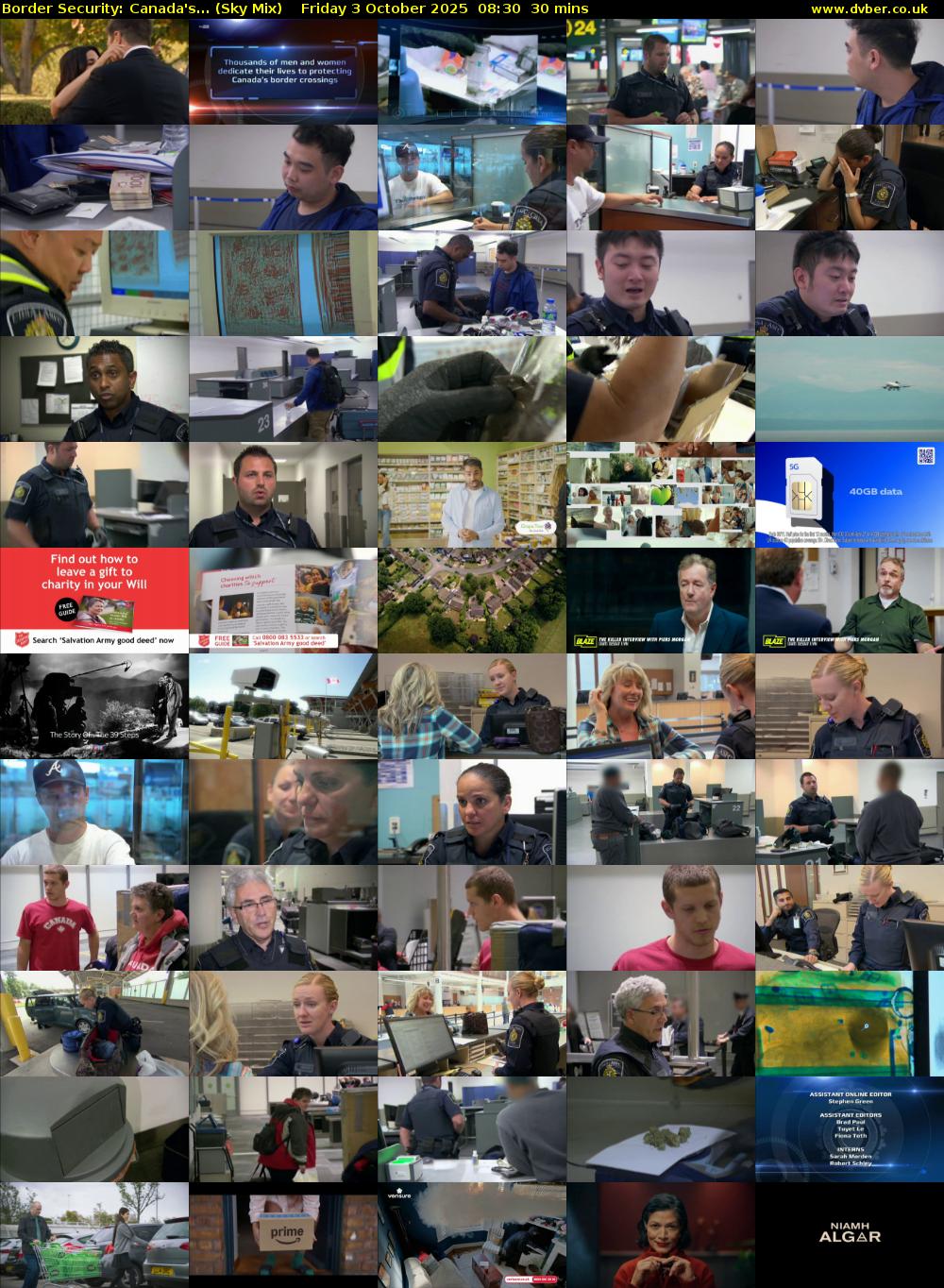Border Security: Canada's... (Sky Mix) Friday 3 October 2025 08:30 - 09:00